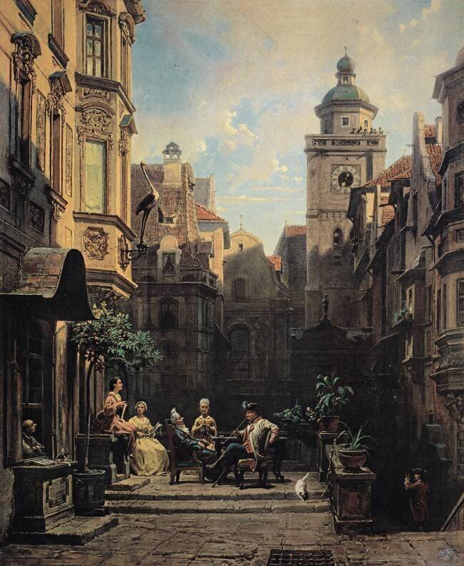 A Good Gossip Carl Spitzweg
