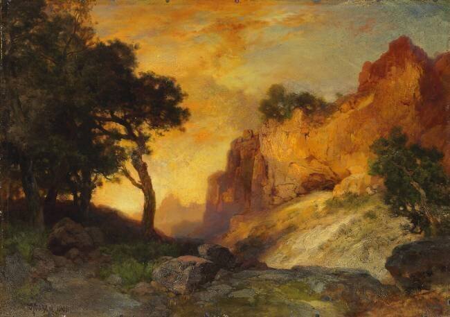 A Side Canyon Thomas Moran