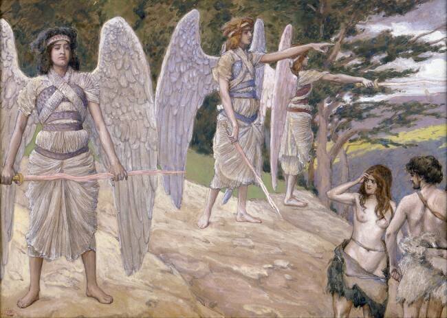 Adam et Eve chassés du paradis James Tissot