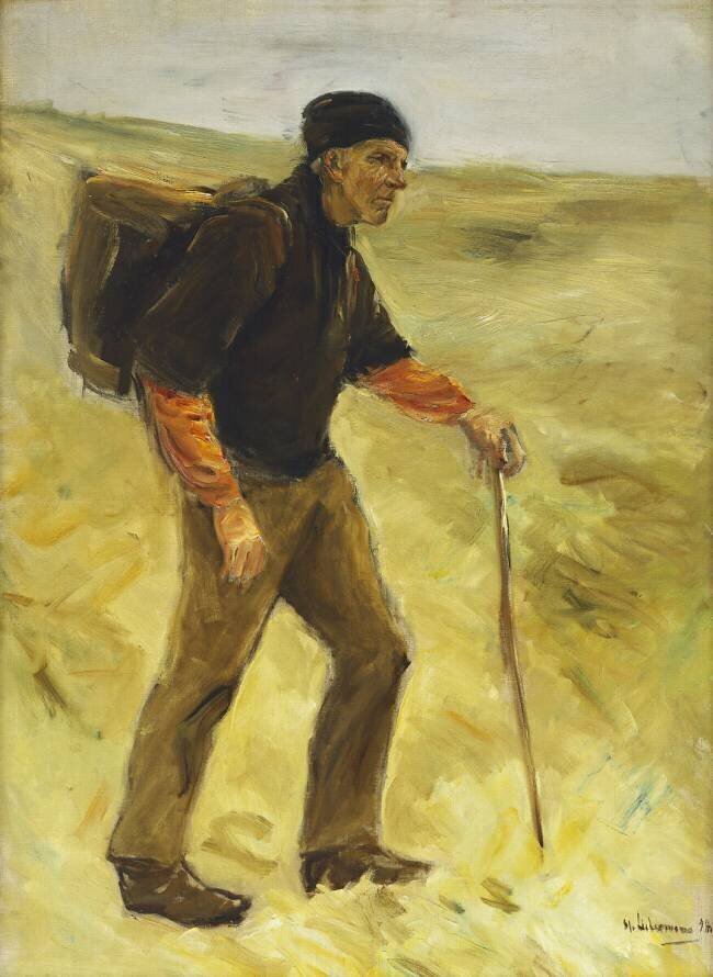 Agriculteur à pied Max Liebermann