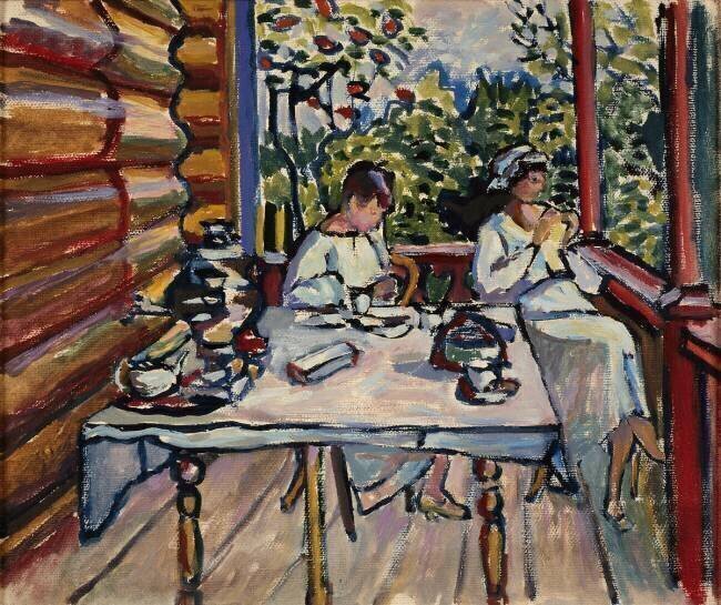 Akhtyrka. Nina et Tatiana dans la véranda Wassily Kandinsky