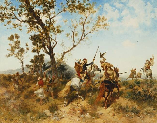 An Arab Hawking Party Georges Washington