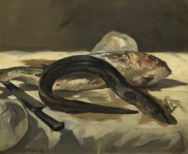 Anguille et rouget Edouard Manet
