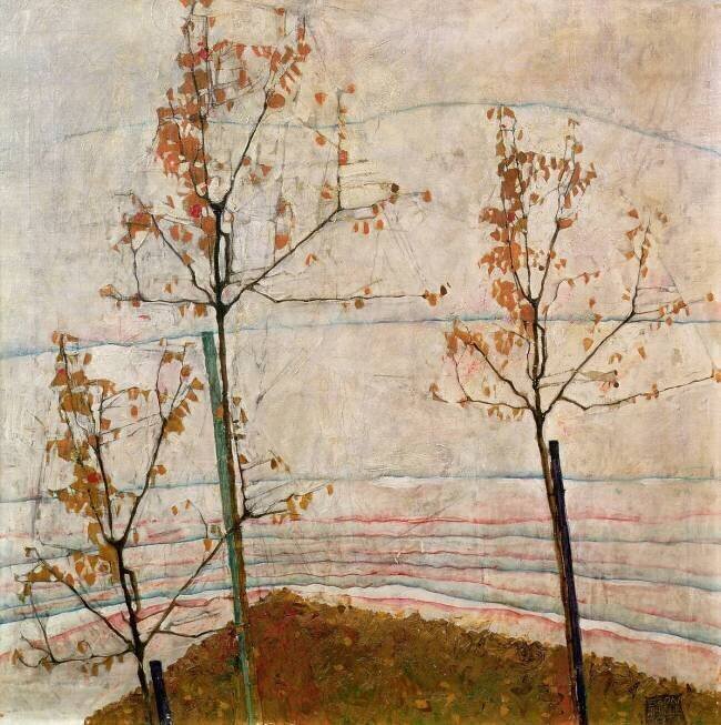 Arbres d'automne Egon Schiele