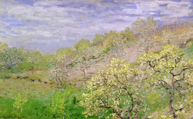Arbres en fleurs Claude Monet