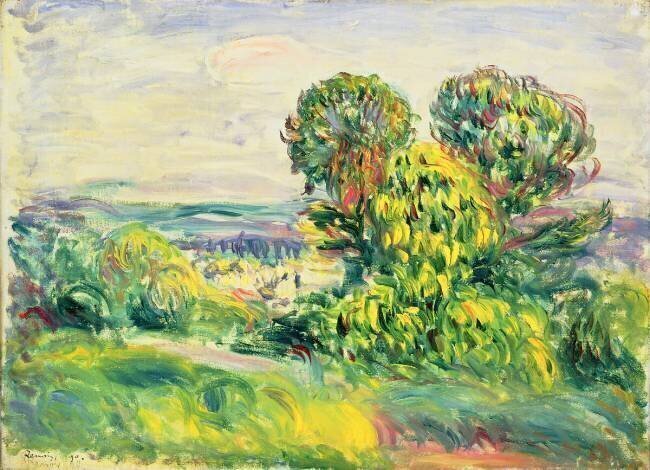 Arbres verts Auguste Renoir