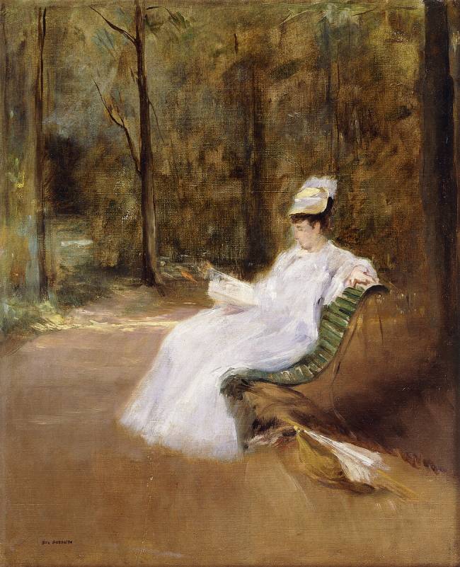 Assise sur un banc Eva Gonzales