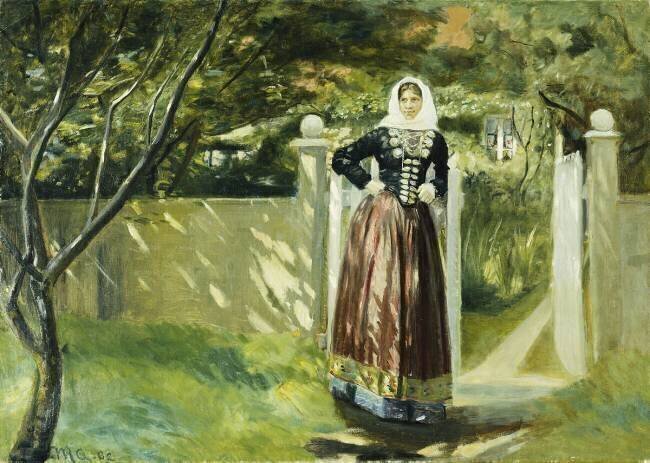 At the Garden Gate Michael Peter Ancher