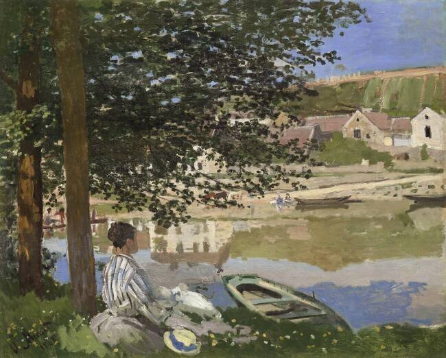 Au bord de la Seine Claude Monet