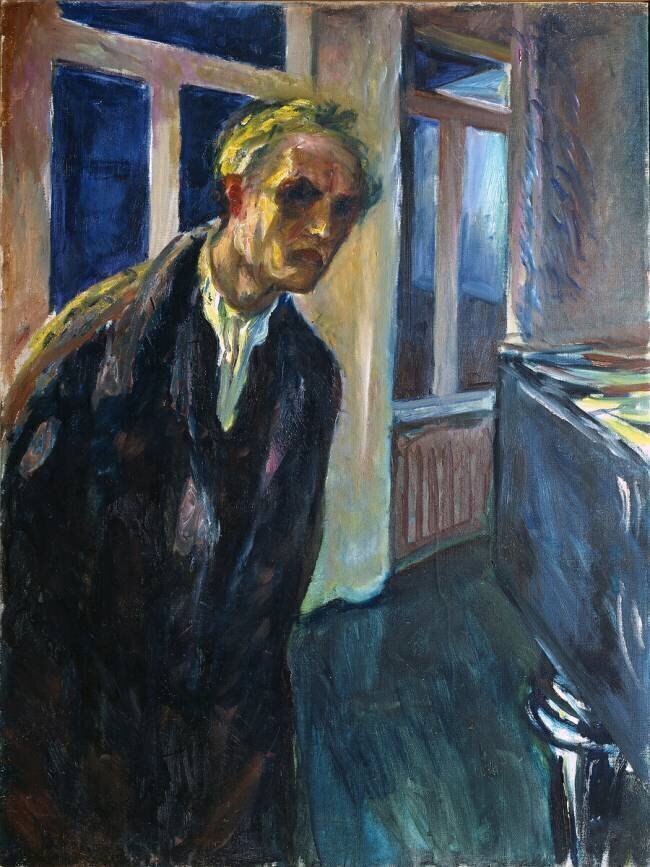 Autoportrait ou homme marchant la nuit Edvard Munch