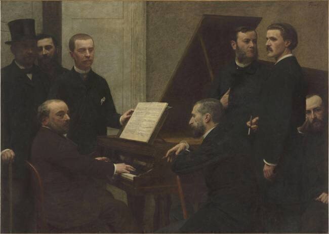 Autour du piano Henri Fantin-Latour