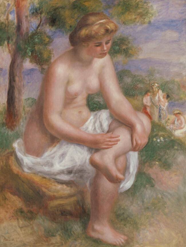 Baigneuse assise dans un paysage, dite Eurydice Auguste Renoir