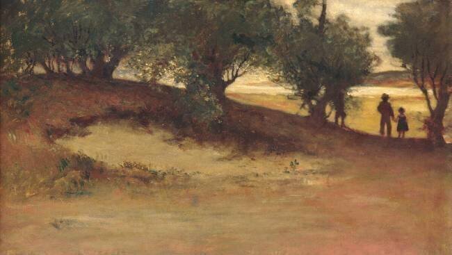 Banc de sable avec des saules William Morris Hunt
