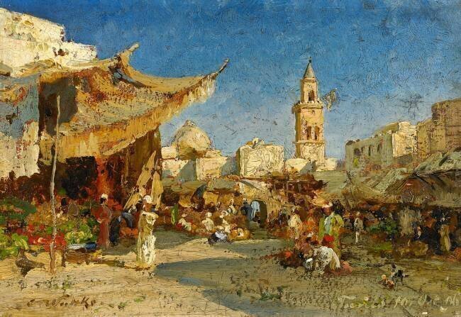 Basar à Tunis Carl Wuttke