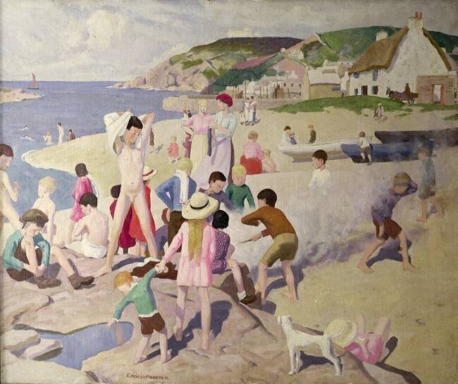 Scène de plage Ernest Procter