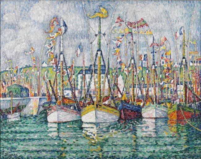 Bénédiction de la flotte de thoniers à Groix Paul Signac