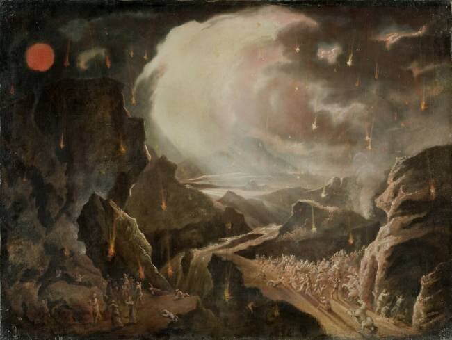 Scène de destruction biblique John Martin
