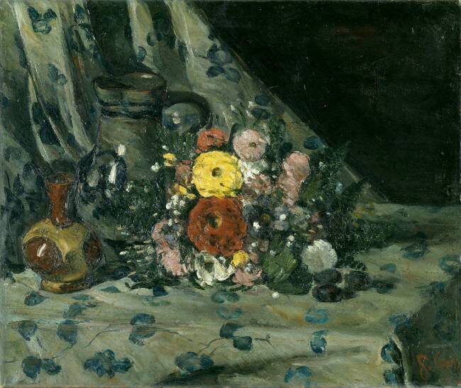 Bouquet au dahlia jaune Paul Cézanne