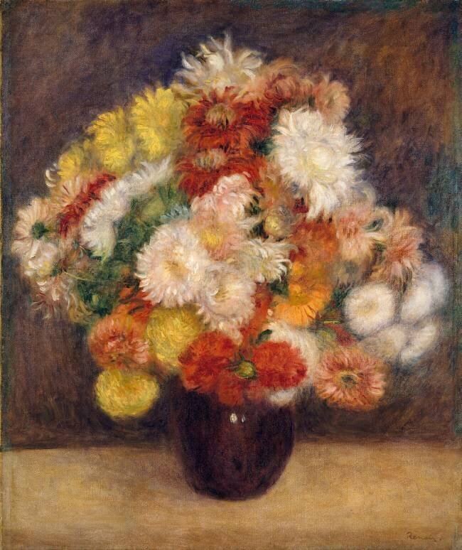 Bouquet de chrysanthèmes Auguste Renoir