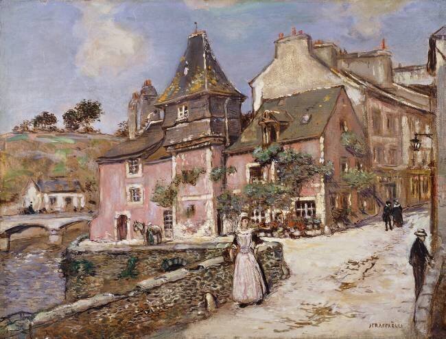 Breton Town Scene Jean-François Raffaelli