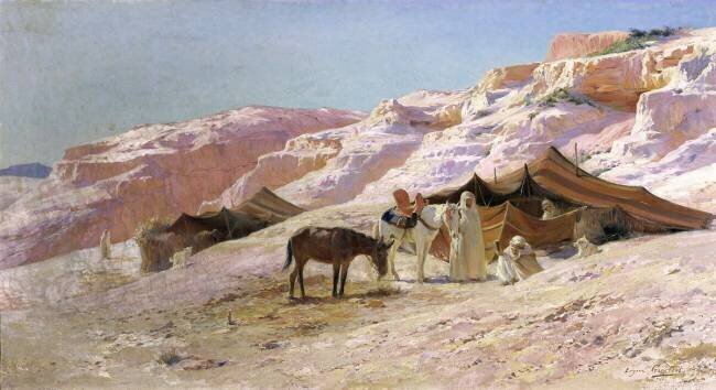 Camp bédouin dans les dunes Eugène Alexis Girardet