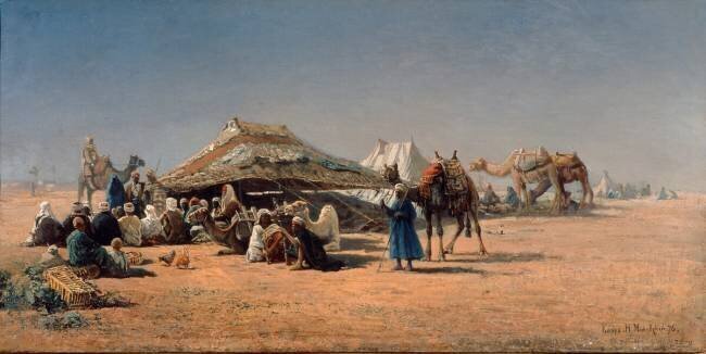 Camp de bédouins au Caire Nikolai Jegorowitsch Makowski