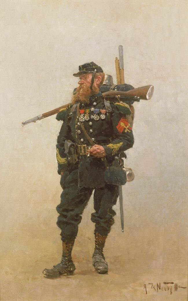 Caporal de sapeurs de chasseurs à pied, tenue de campagne Alphonse de Neuville