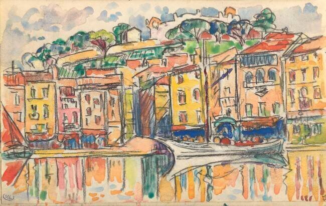Carnet : Port d'une ville de la côte Méditérranéenne Paul Signac