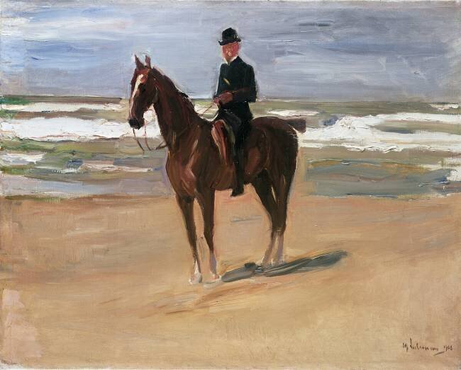 Cavalier sur la plage Max Liebermann