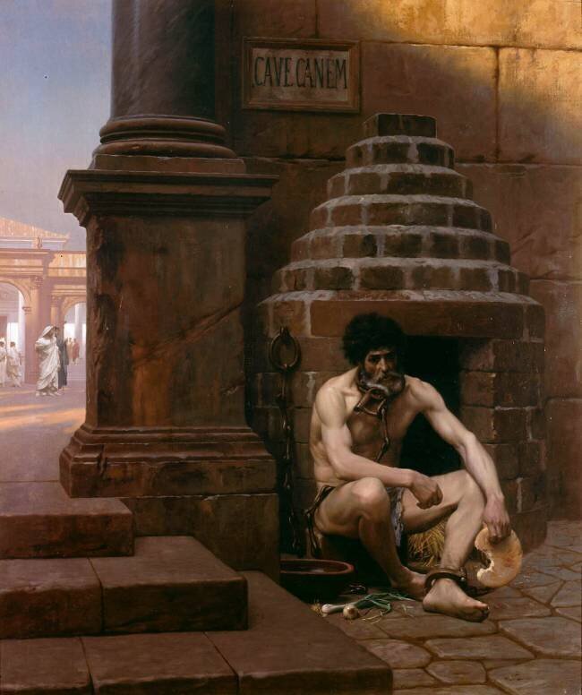 Cave canem, prisonnier de guerre à Rome Jean-Léon Gérôme
