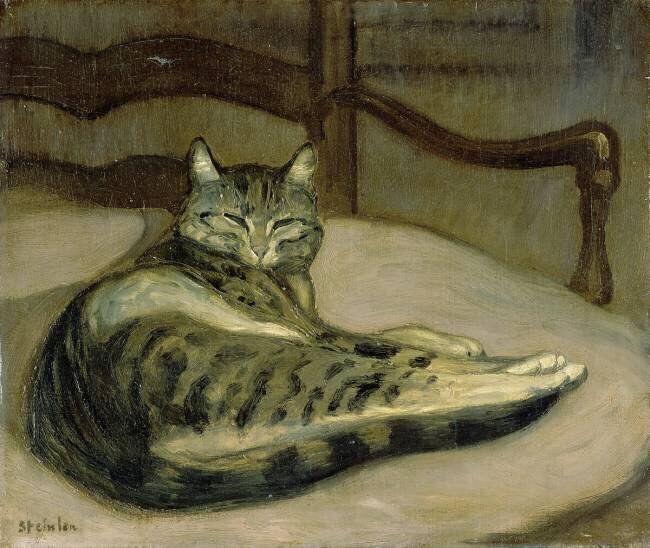 Chat sur un fauteuil Théophile Alexandre Steinlen