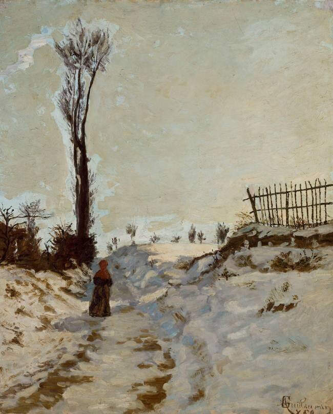 Chemin creux, effet de neige Armand Guillaumin