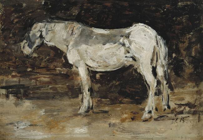 Cheval blanc Eugène Boudin