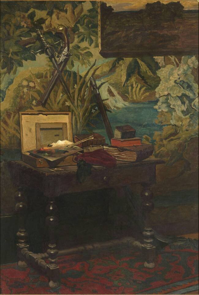 Coin d'atelier Claude Monet