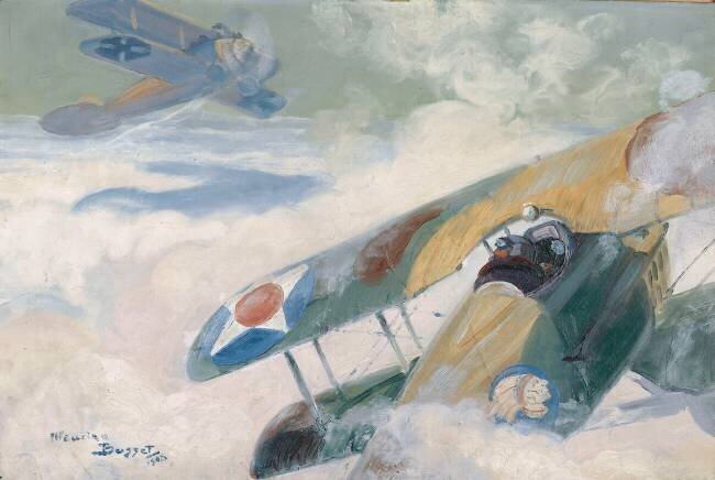 Combat d'avion Maurice Busset