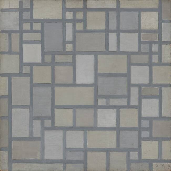 Composition avec la grille 7 Piet Mondrian
