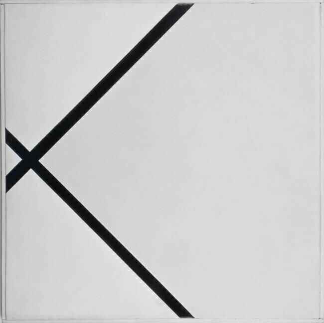 Composition en losange en deux lignes Piet Mondrian