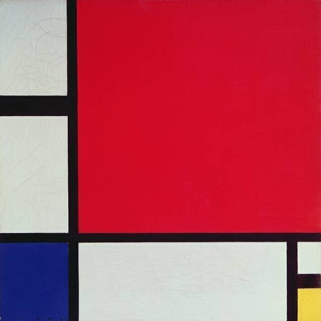 Composition II en rouge, bleu et jaune Piet Mondrian