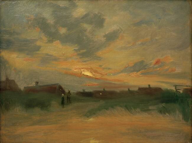 Coucher de soleil sur Skagens Peder Severin Kröyer