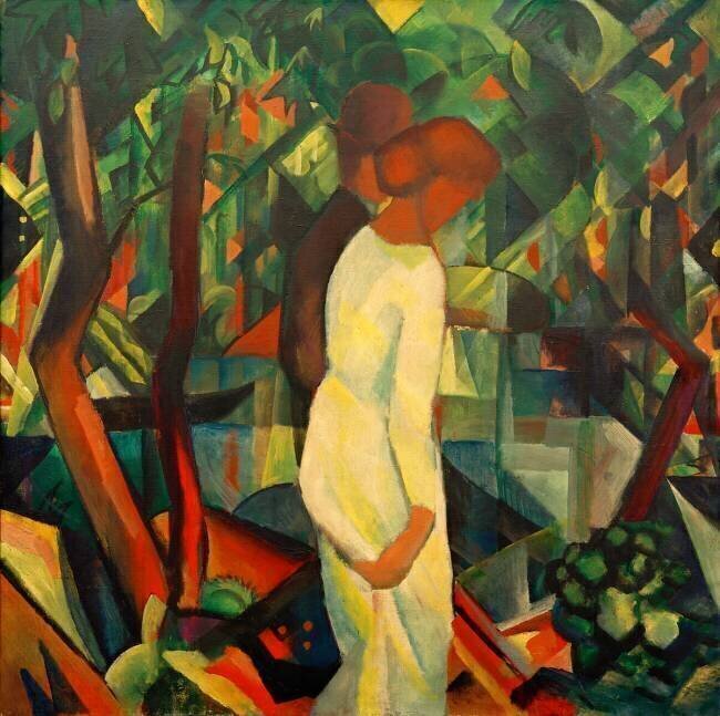 Couple dans la forêt August Macke