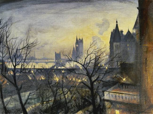 Crépuscule à Londres depuis l'Adelphi Christopher Nevinson