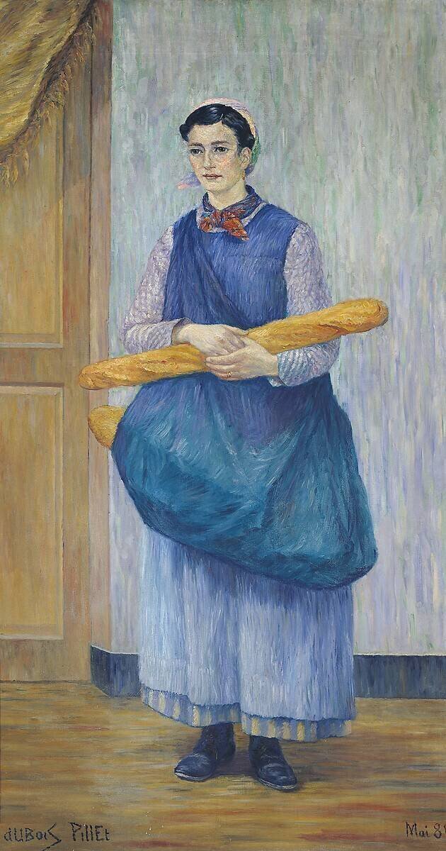 Dame portant du pain Albert Dubois-Pillet
