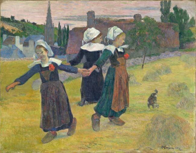 Danse Bretonne des filles à Pont-Aven Paul Gauguin