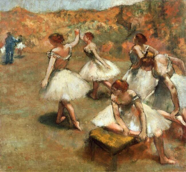 Danseuses sur la scène Edgar Degas