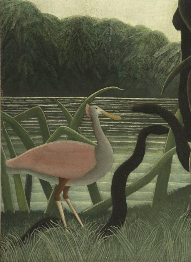 Détail de La charmeuse de serpents Henri Rousseau