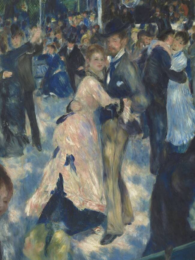 Détail du Bal du Moulin de la Galette, Montmartre Auguste Renoir