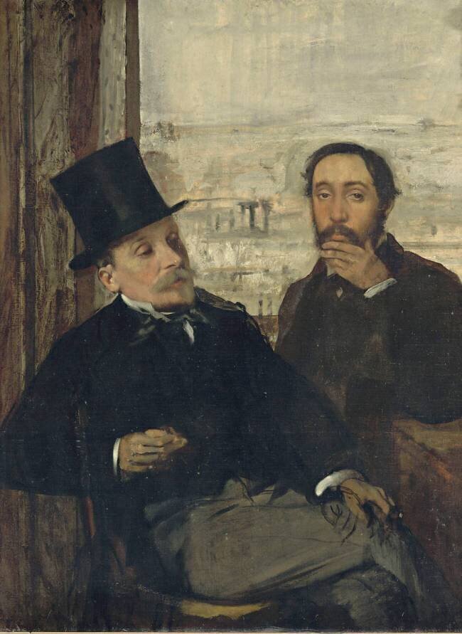 Degas et Evariste de Valernes (1817-1896), peintre et ami de l'artiste Edgar Degas