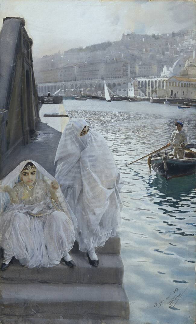Depuis le port d'Alger Anders Zorn