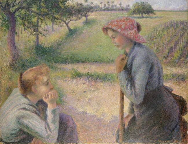 Deux jeunes paysannes Camille Pissarro