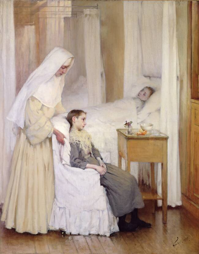 À l'hôpital Notre-Dame du Perpetuel Bon Secours Henri Jules Jean Geoffroy